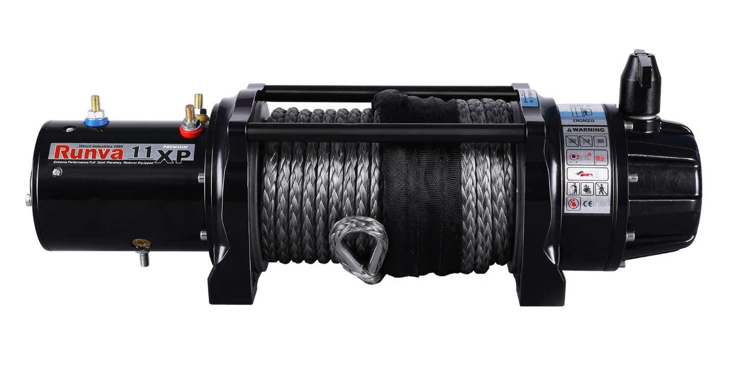 RUNVA WINCH 11XP PREMIUM 24V with Synthetic Rope