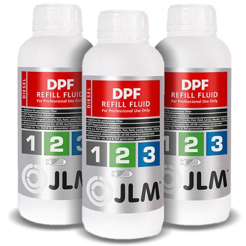 JLM Diesel DPF Refill Fluid 1ltr Kit V1-3 (3pcs + Filler Cap)