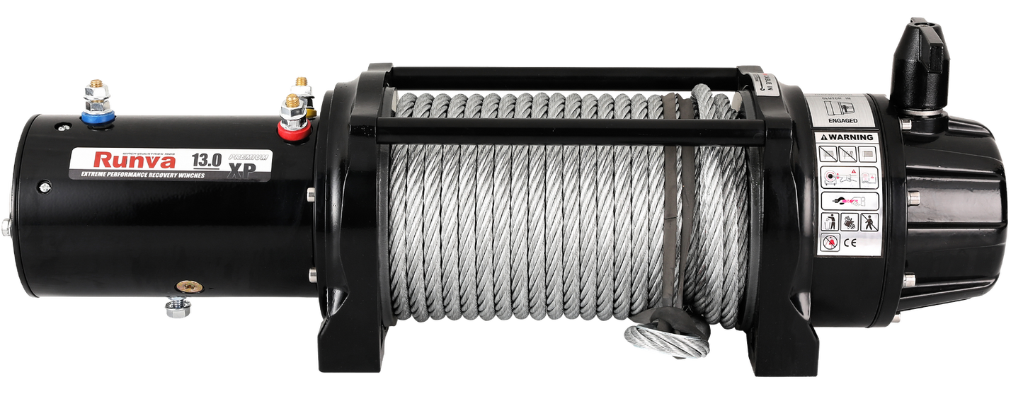 RUNVA WINCH 13XP PREMIUM 12V with Steel Cable