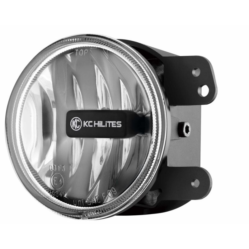 KC HILITES 4" Gravity LED G4 SAE Fog Light - Fog Beam - Single - 07-09 Jeep JK