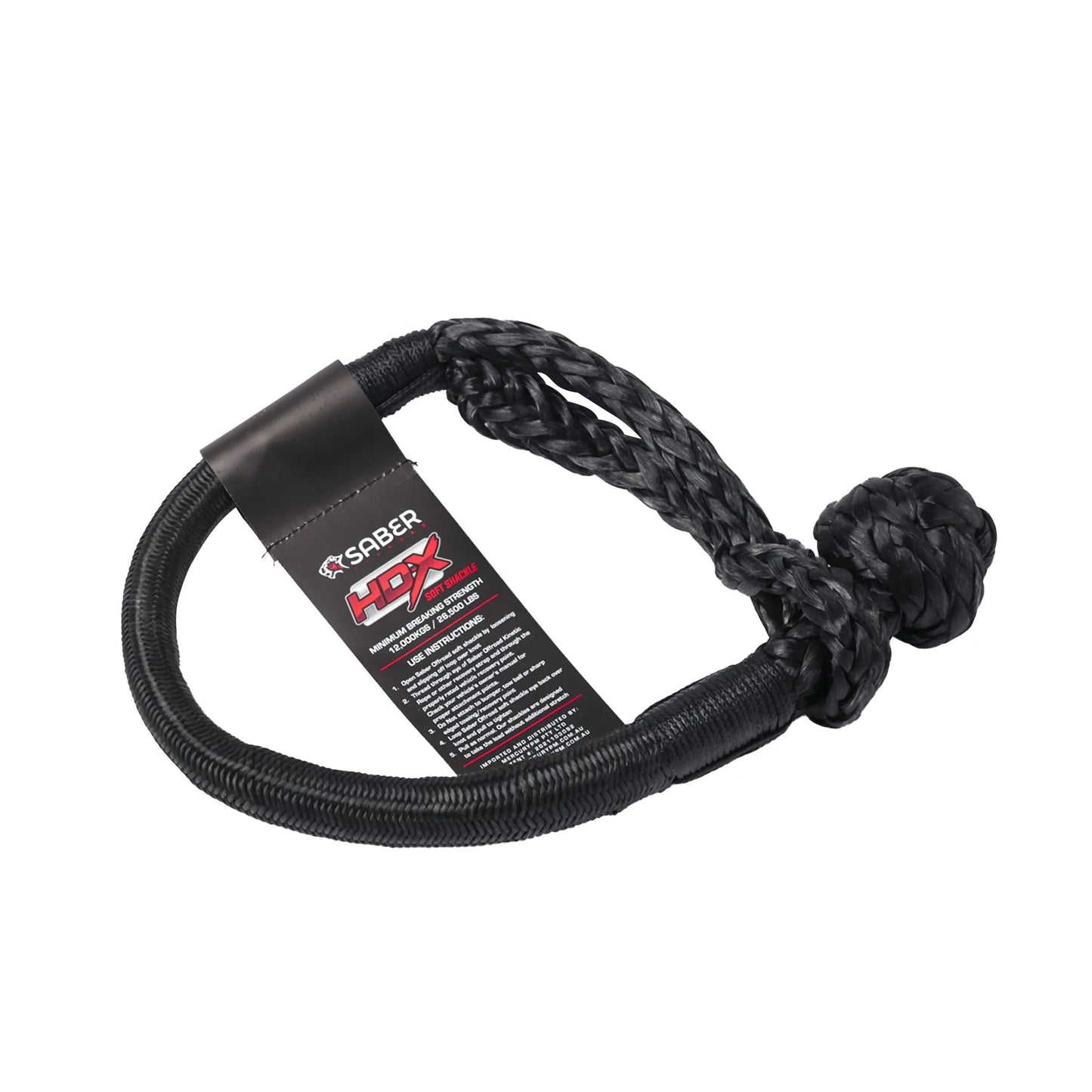 SABER OFFROAD 12,000KG HDX Soft Shackle with Technora Binding