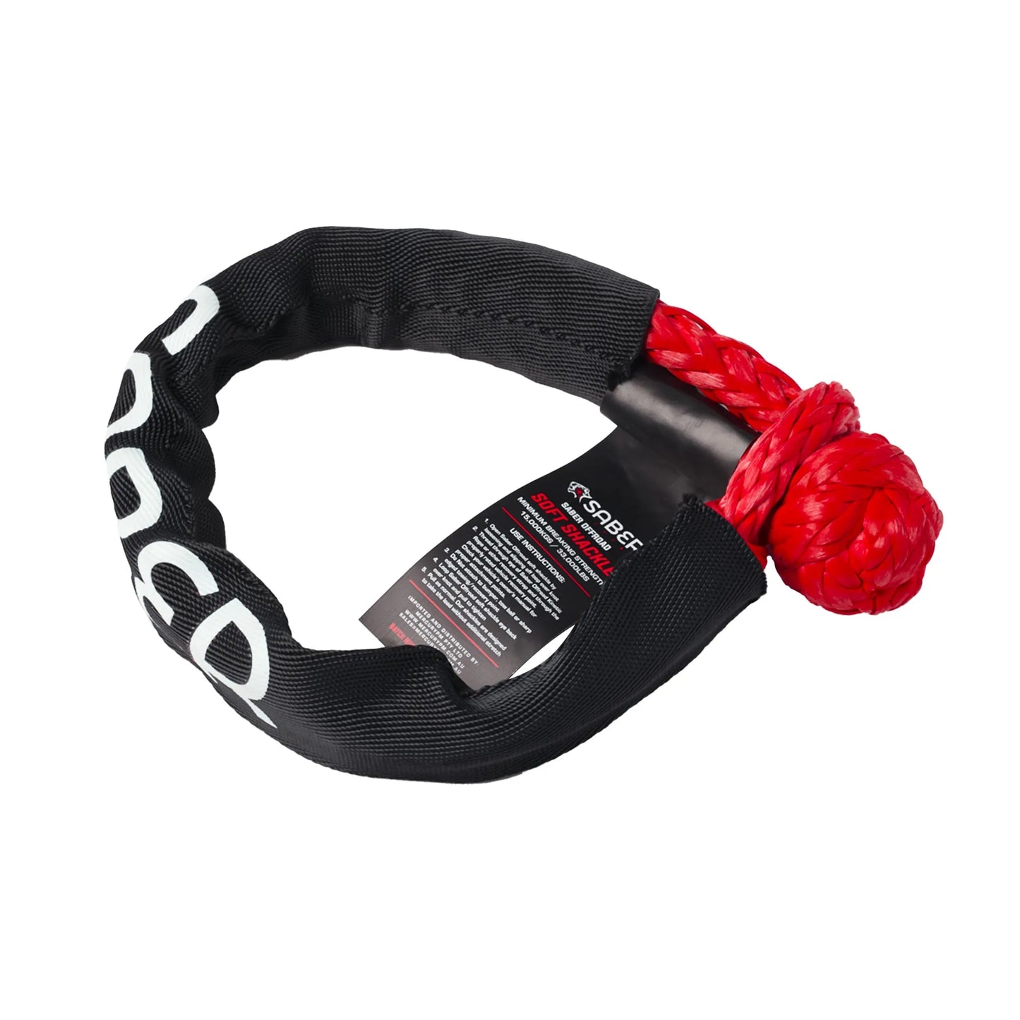 SABER OFFROAD 15,000kg Soft Shackle with Protective Sheath