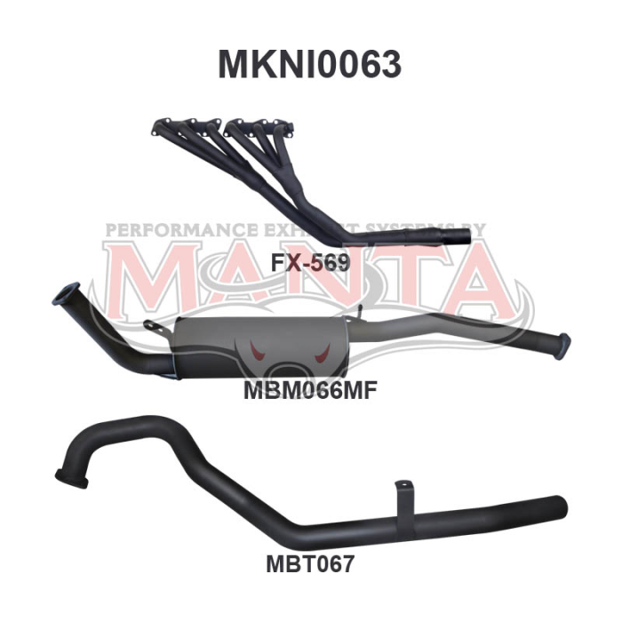 MANTA 4X4 NISSAN PATROL GU 4.2L TURBO DIESEL WAGON 2.5" ALUMINISED/STAINLESS STEEL EXHAUST