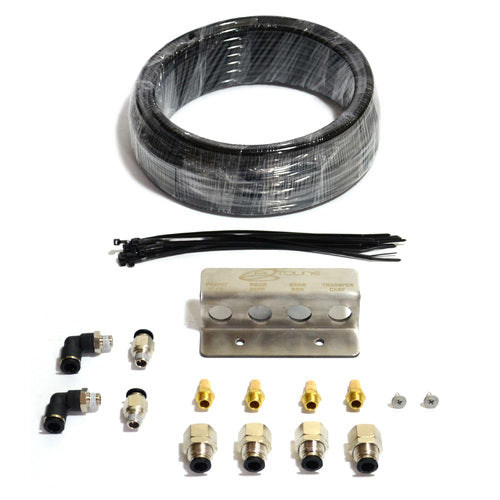 SAAS Diff Breather Kit 4 Port Stainless Bracket 1/8 BSP