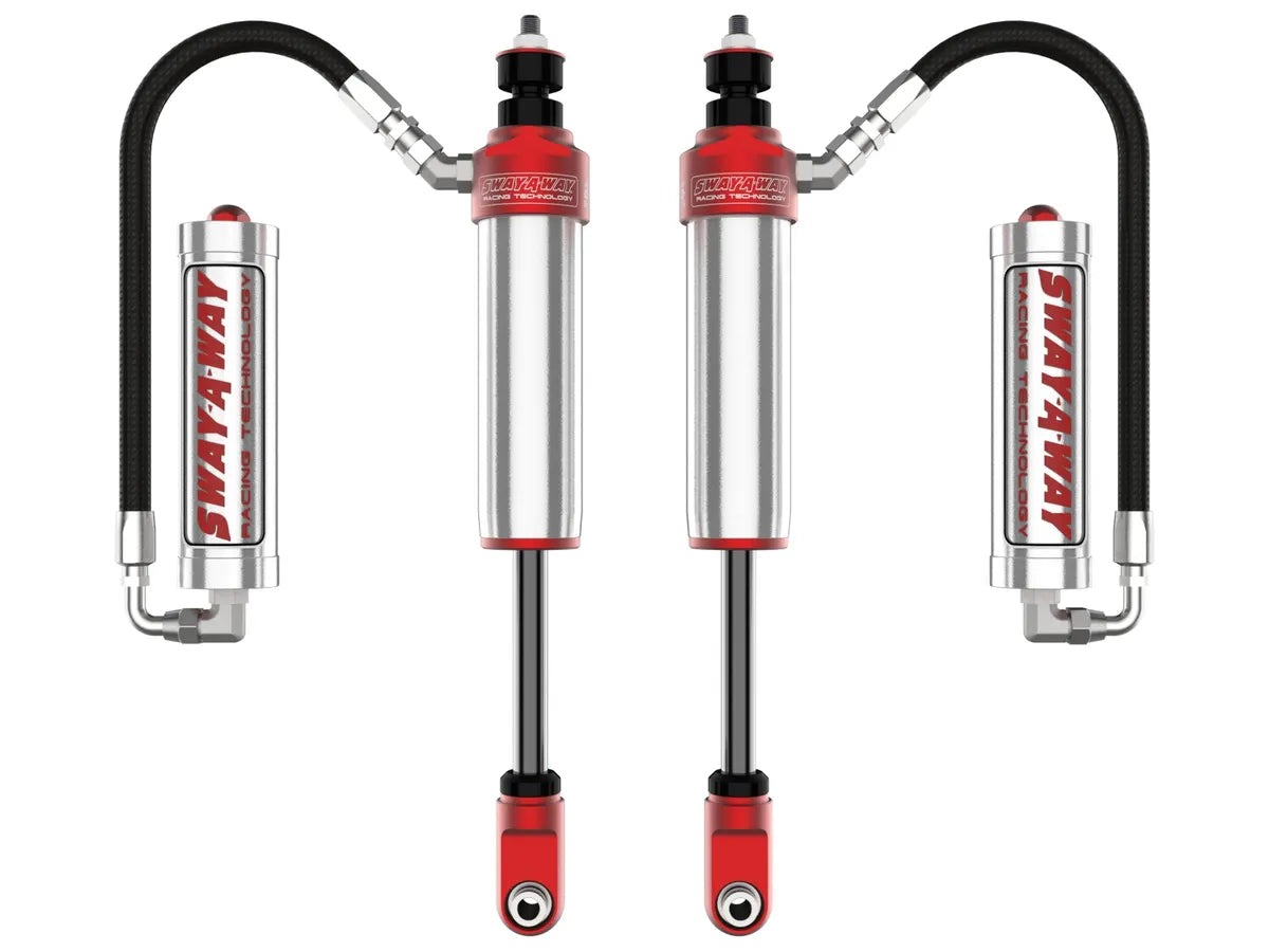 AFE POWER Sway-A-Way 2.5 Front Shock Kit w/ Remote Reservoirs for 0-1.5 / 2-3.5 suits Ford F-250 F-350 Super Duty 2017-2022 / 2017-2024 / 2020-2024 / 2023-2024 GAS / DIESEL