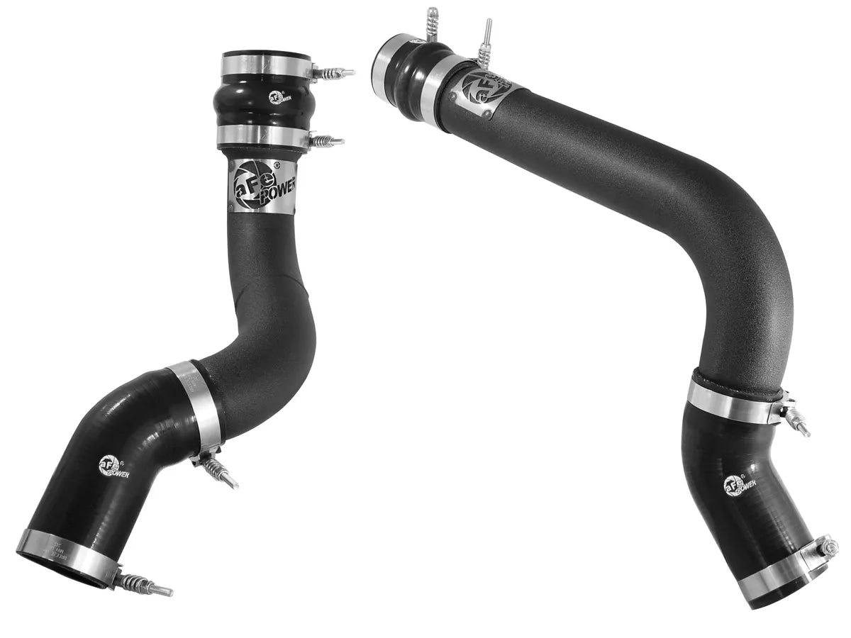 AFE POWER BladeRunner 3 IN Aluminum Hot and Cold Charge Pipe Kit Red/black suits