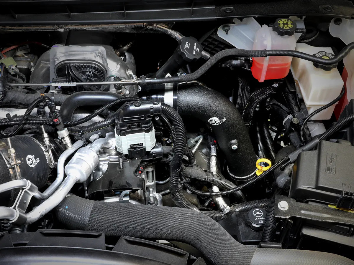 AFE POWER BladeRunner 3 IN & 3-1/2 IN Aluminum Hot and Cold Charge Pipe / KIT Suits 2024-2025 Silverado/Sierra 2500/3500