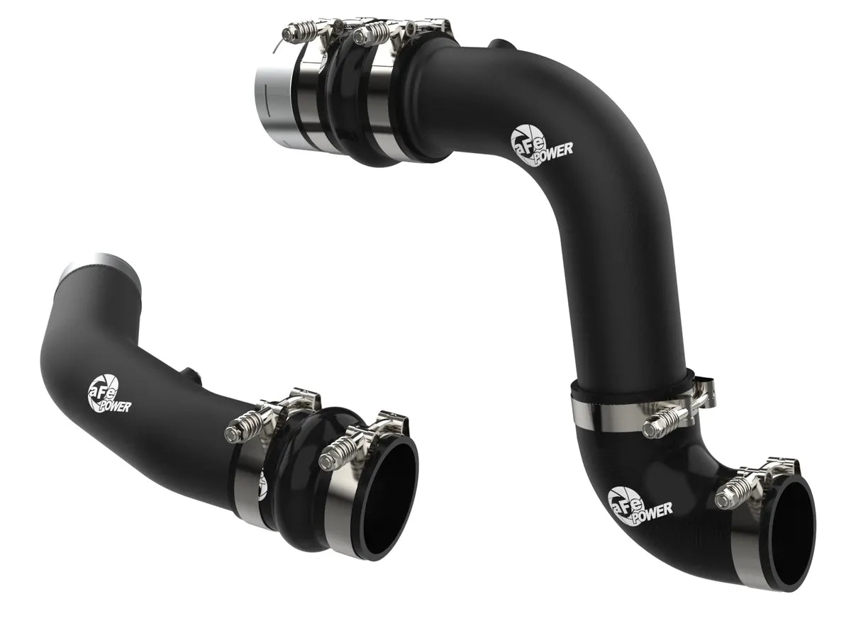 AFE POWER BladeRunner Aluminum Hot and Cold Charge Pipe Kit Black/ RED suits Ford F-250 / F-350 Super Duty 2023-2025