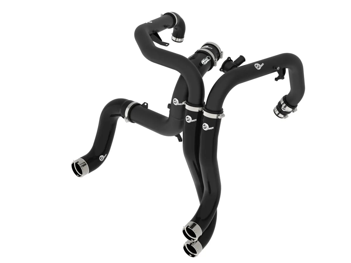 AFE POWER BladeRunner Aluminum Hot and Cold Charge Pipe Kit Black / Red suits Ford Bronco Raptor / Ranger Raptor 2022-2025 / 2024-2025