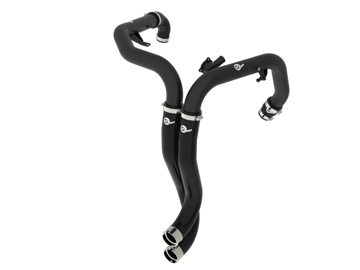 AFE POWER BladeRunner 2-1/4 IN Aluminum Hot Charge Pipe Black suits Ford Bronco Raptor / Ranger Raptor 2022-2025 / 2024-2025