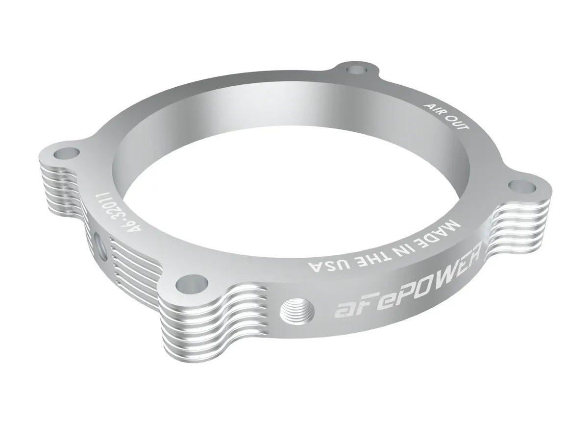 AFE POWER Silver Bullet Throttle Body Spacer suits DODGE Challenger SRT Hellcat / Charger SRT Hellcat Redeye Widebody / Charger SRT Hellcat Widebody / Durango SRT Hellcat / JEEP Grand Cherokee Trackhawk / RAM 1500TRX