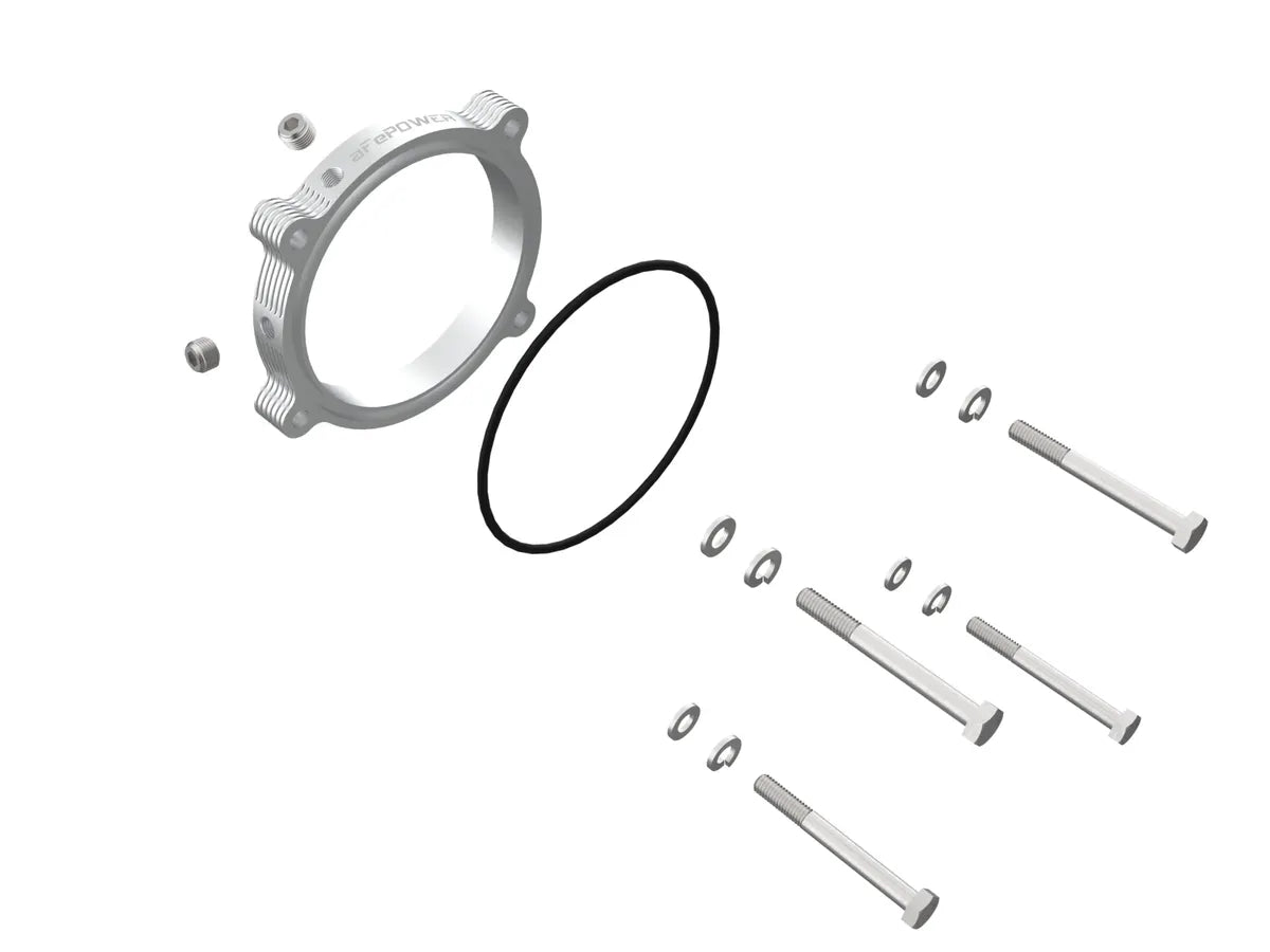 AFE POWER Silver Bullet Throttle Body Spacer suits DODGE Challenger SRT Hellcat / Charger SRT Hellcat Redeye Widebody / Charger SRT Hellcat Widebody / Durango SRT Hellcat / JEEP Grand Cherokee Trackhawk / RAM 1500TRX