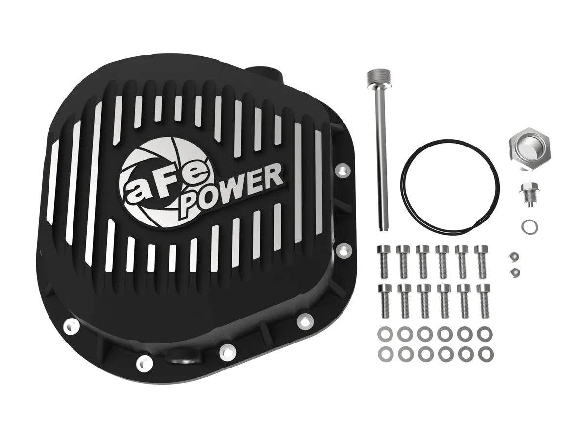 AFE POWER Pro Series Differential Cover Black w/ Machined Fins suits Ford F-250 / F-350 / Excursion / F-250 / F-350 Super Duty / F-250 HD (CHECK DESCRIPTION FOR VEHCILE ACTIVITY)