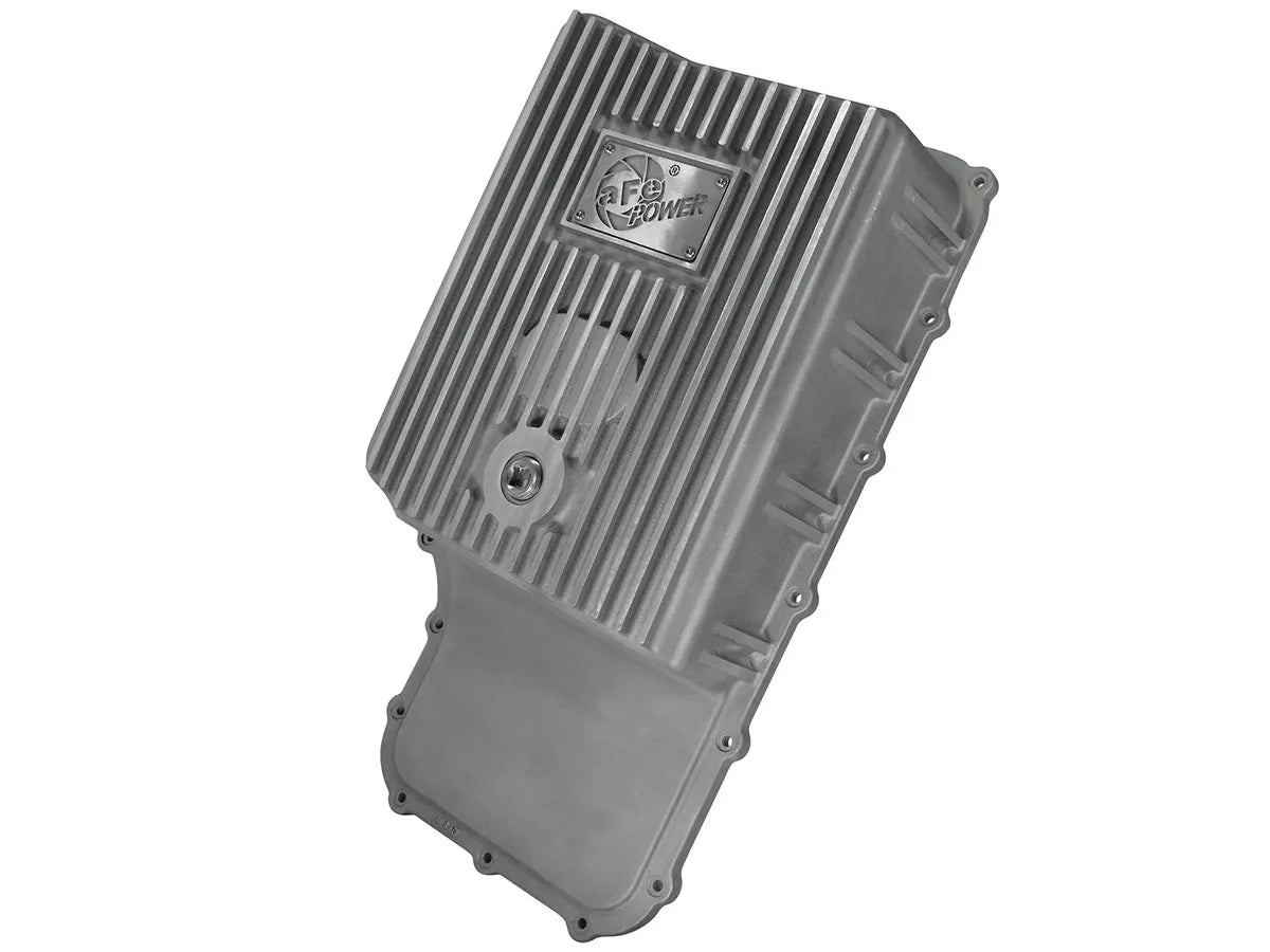 AFE POWER Pro Series Transmission Pan Black w/ Machined Fins suits FORD F-250 / F-350 Gas / Diesel 2011-2019 / 2011 -2021