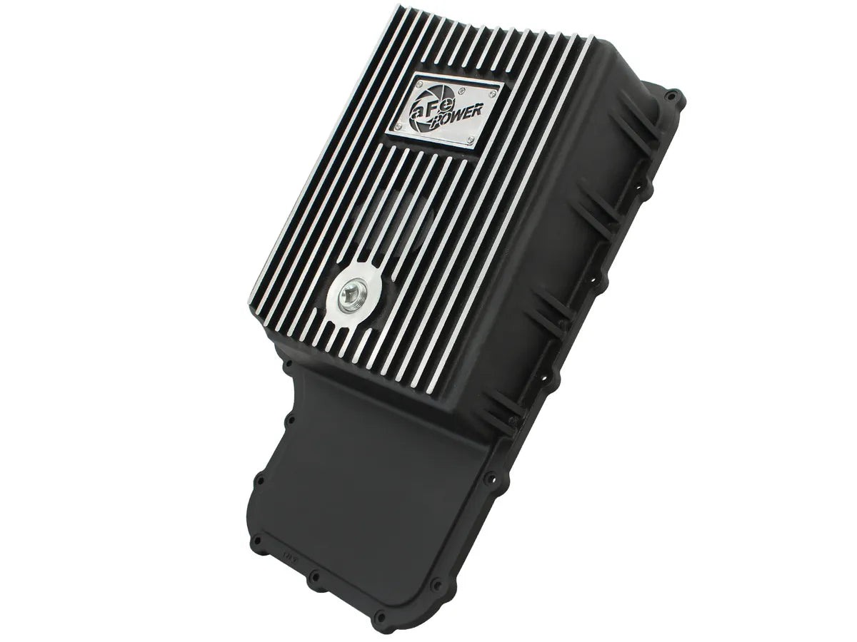 AFE POWER Pro Series Transmission Pan Black w/ Machined Fins suits FORD F-250 / F-350 Gas / Diesel 2011-2019 / 2011 -2021