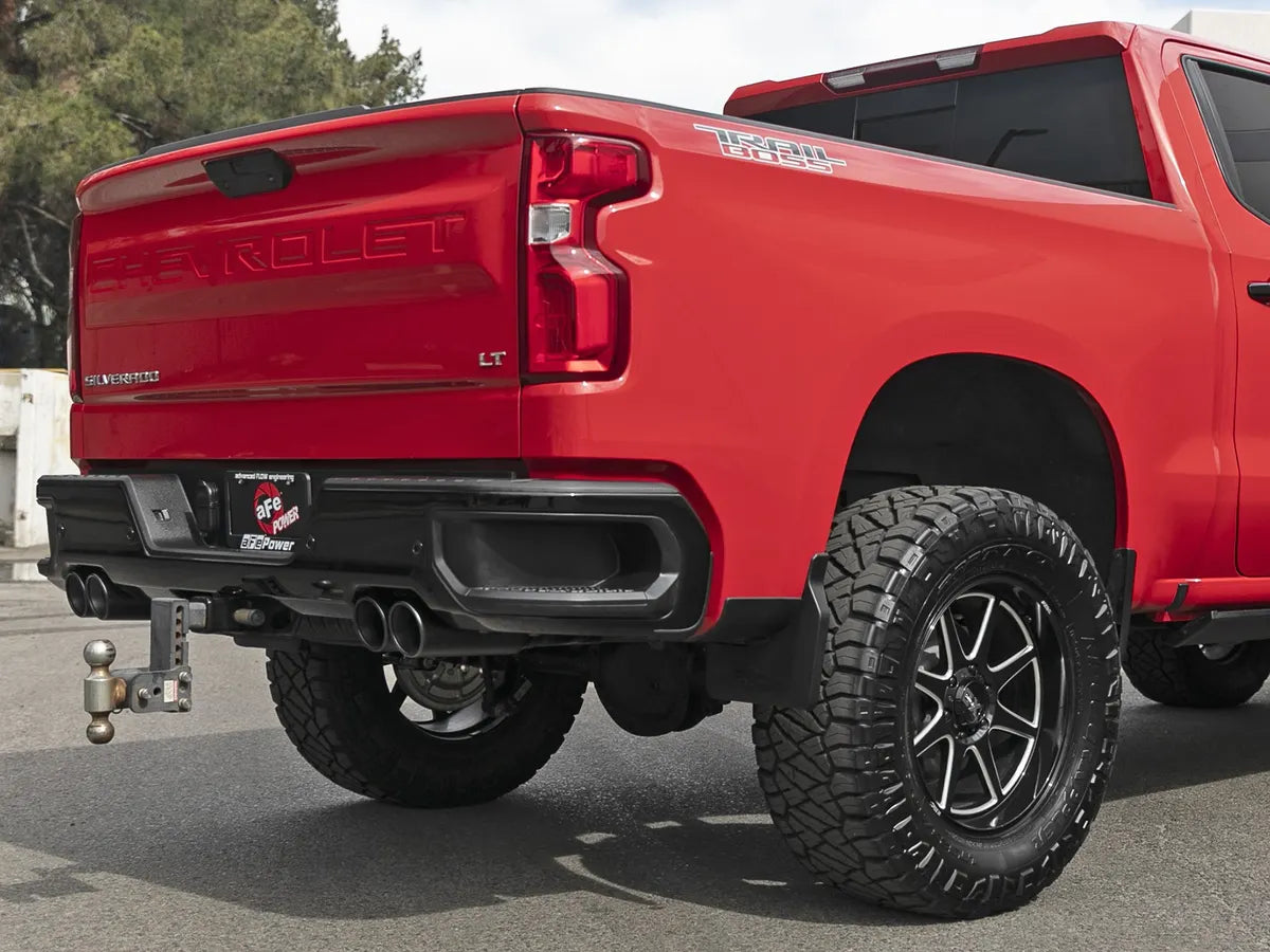 AFE POWER Vulcan Series 3 IN 304 Stainless Steel DPF-Back Exhaust System w/Black / Polished Tip suits GMC Sierra / Chevrolet Silverado 1500 2023-2024