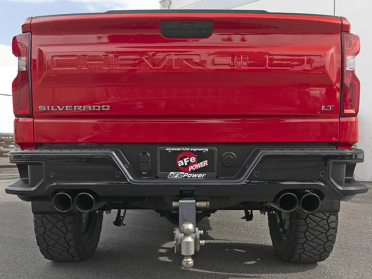 AFE POWER Vulcan Series 3 IN 304 Stainless Steel DPF-Back Exhaust System w/Black / Polished Tip suits GMC Sierra / Chevrolet Silverado 1500 2023-2024