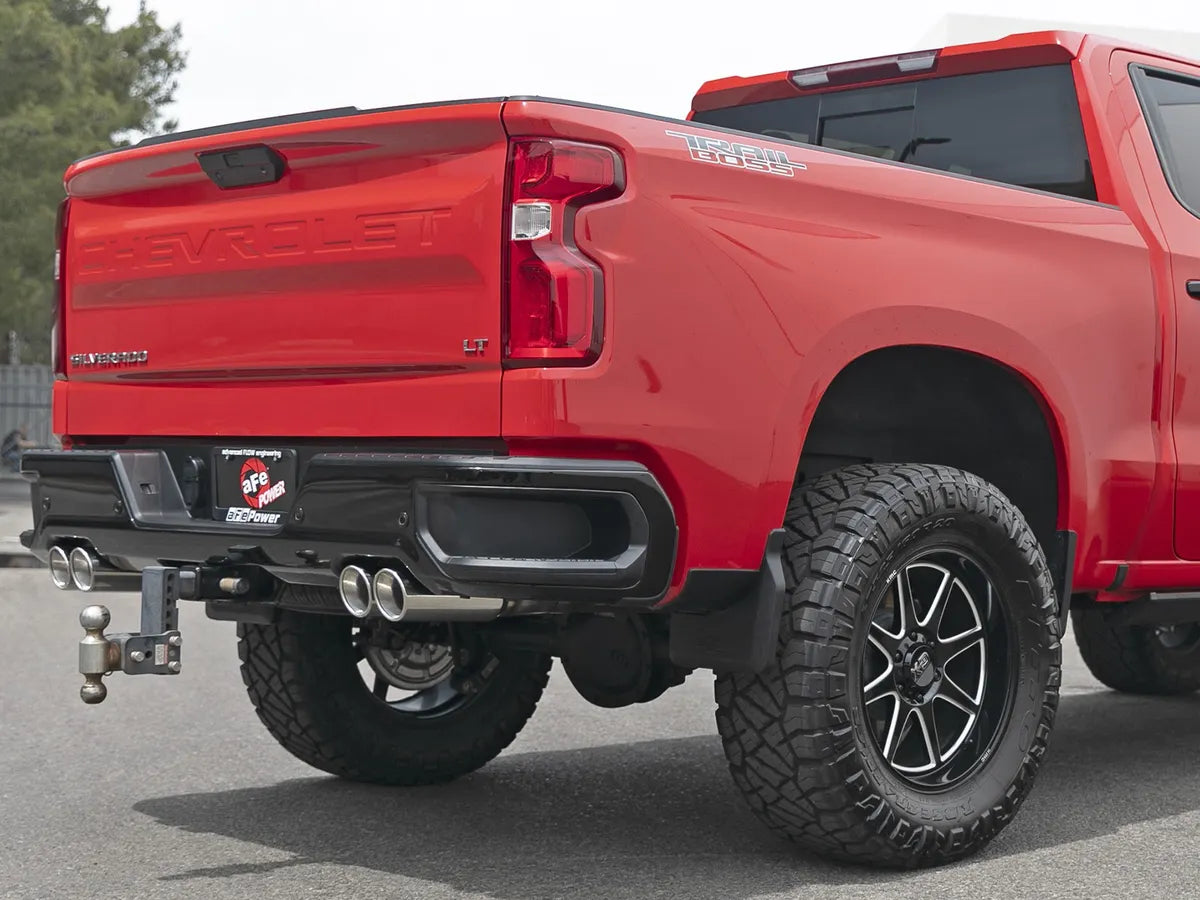 AFE POWER Vulcan Series 3 IN 304 Stainless Steel DPF-Back Exhaust System w/Black / Polished Tip suits GMC Sierra / Chevrolet Silverado 1500 2023-2024