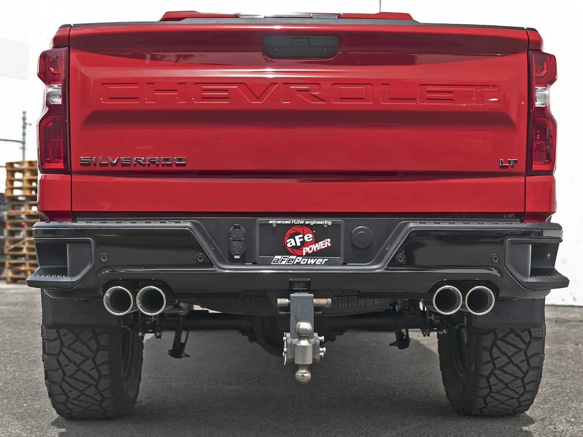 AFE POWER Vulcan Series 3 IN 304 Stainless Steel DPF-Back Exhaust System w/Black / Polished Tip suits GMC Sierra / Chevrolet Silverado 1500 2023-2024