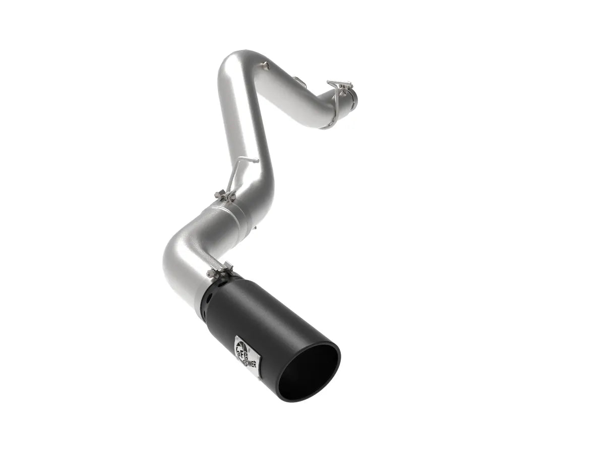 AFE POWER Large Bore-HD 5 IN 409 Stainless Steel DPF-Back Exhaust System Black/Polished Tip suits Chevrolet Silverado / GMC Sierra 2500/3500 2020-2023