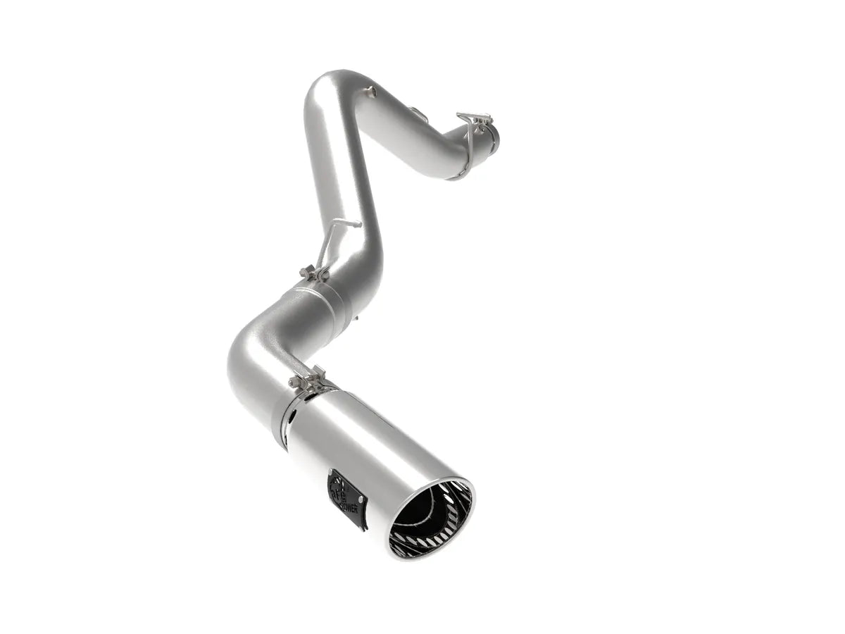 AFE POWER Large Bore-HD 5 IN 409 Stainless Steel DPF-Back Exhaust System Black/Polished Tip suits Chevrolet Silverado / GMC Sierra 2500/3500 2020-2023