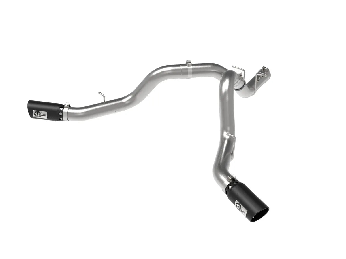 AFE POWER Large Bore-HD 4 IN 409 Stainless Steel DPF-Back Exhaust System Polished/Black Tip suits Chevrolet Silverado / GMC Sierra 2500/3500 2020-2023