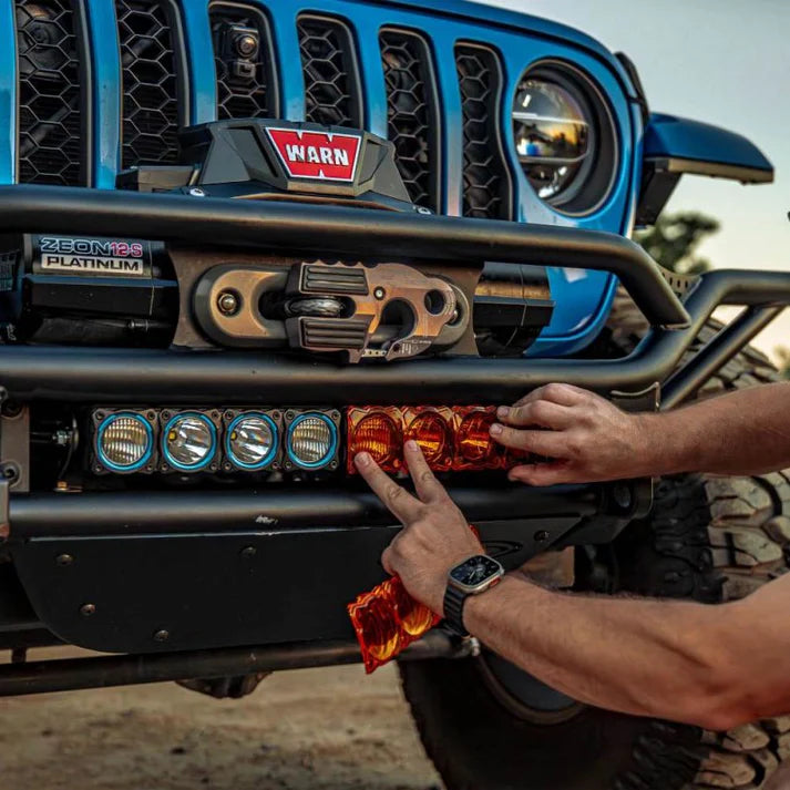 KC HILITES FLEX ERA LED Light Bar - 10" Light Shield - Amber