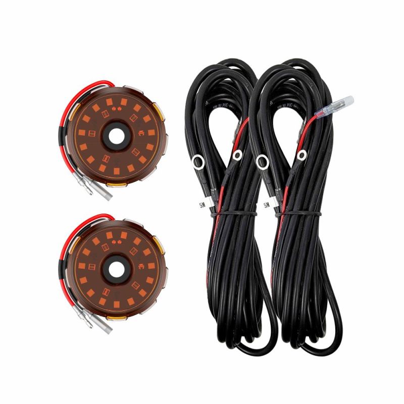 KC HILITES Two-Light Add-On Cyclone V2 Kit - Amber - 5.0 Meters Long