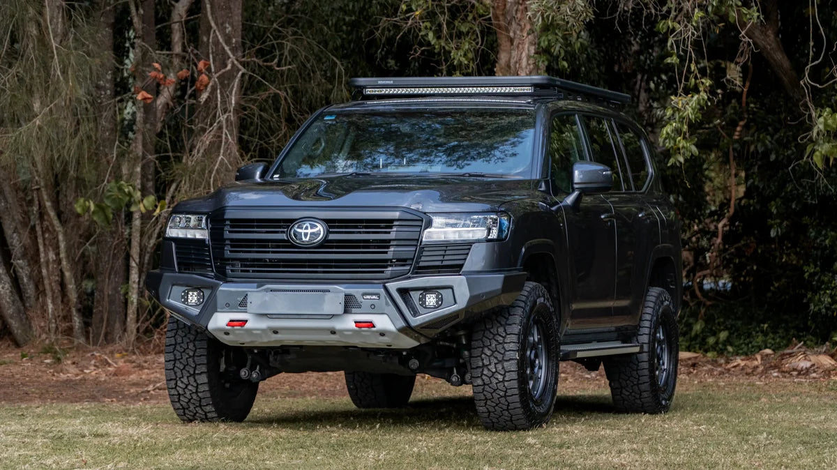 RIVAL 4X4 Aluminum Front Bar SUITS Toyota LC300 2021-On (Incl. GR Sport) includes RIVAL FOG lights (Set of 2)