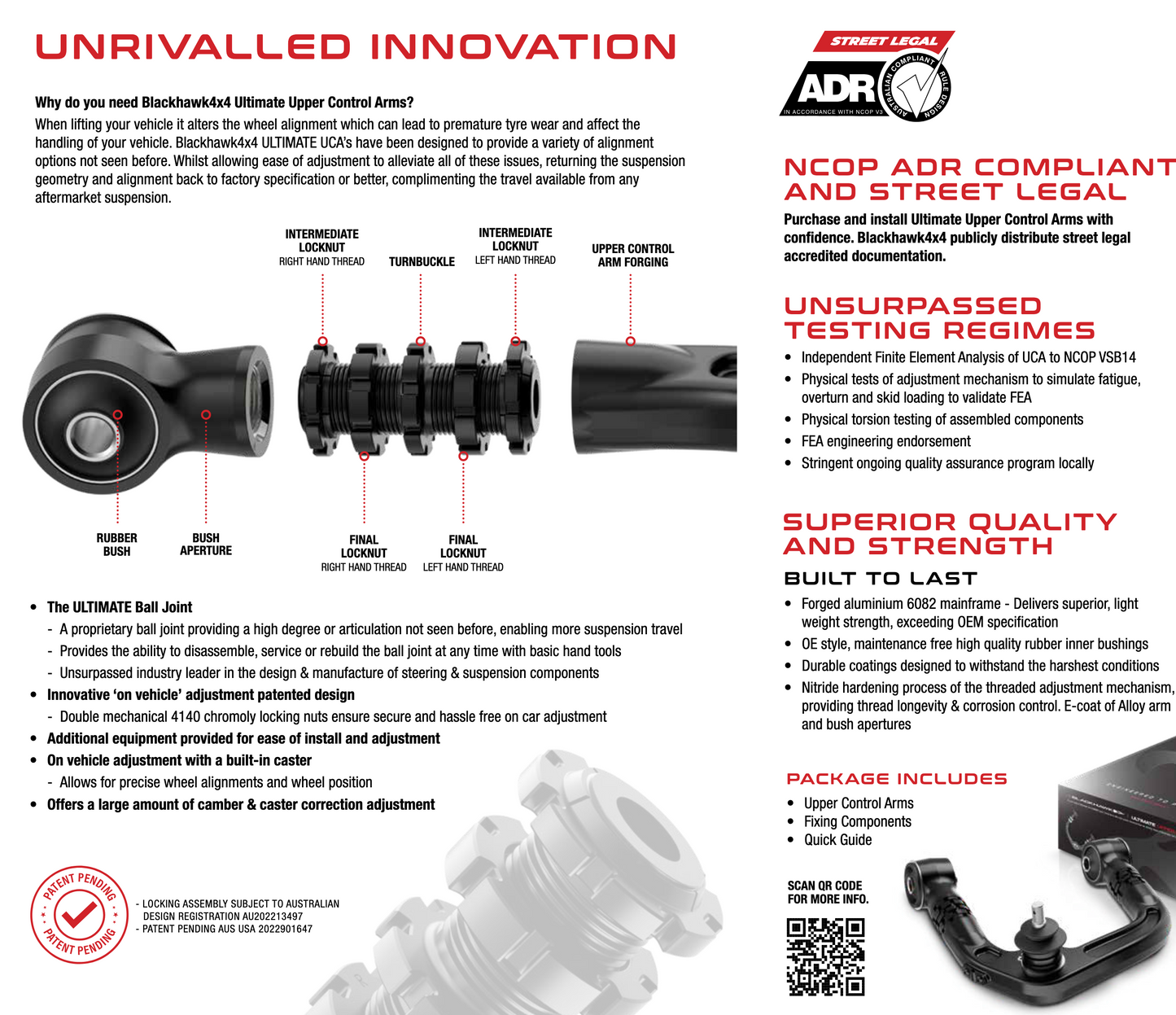 UPPER CONTROL ARM KIT - TOYOTA PRADO 250 SERIES