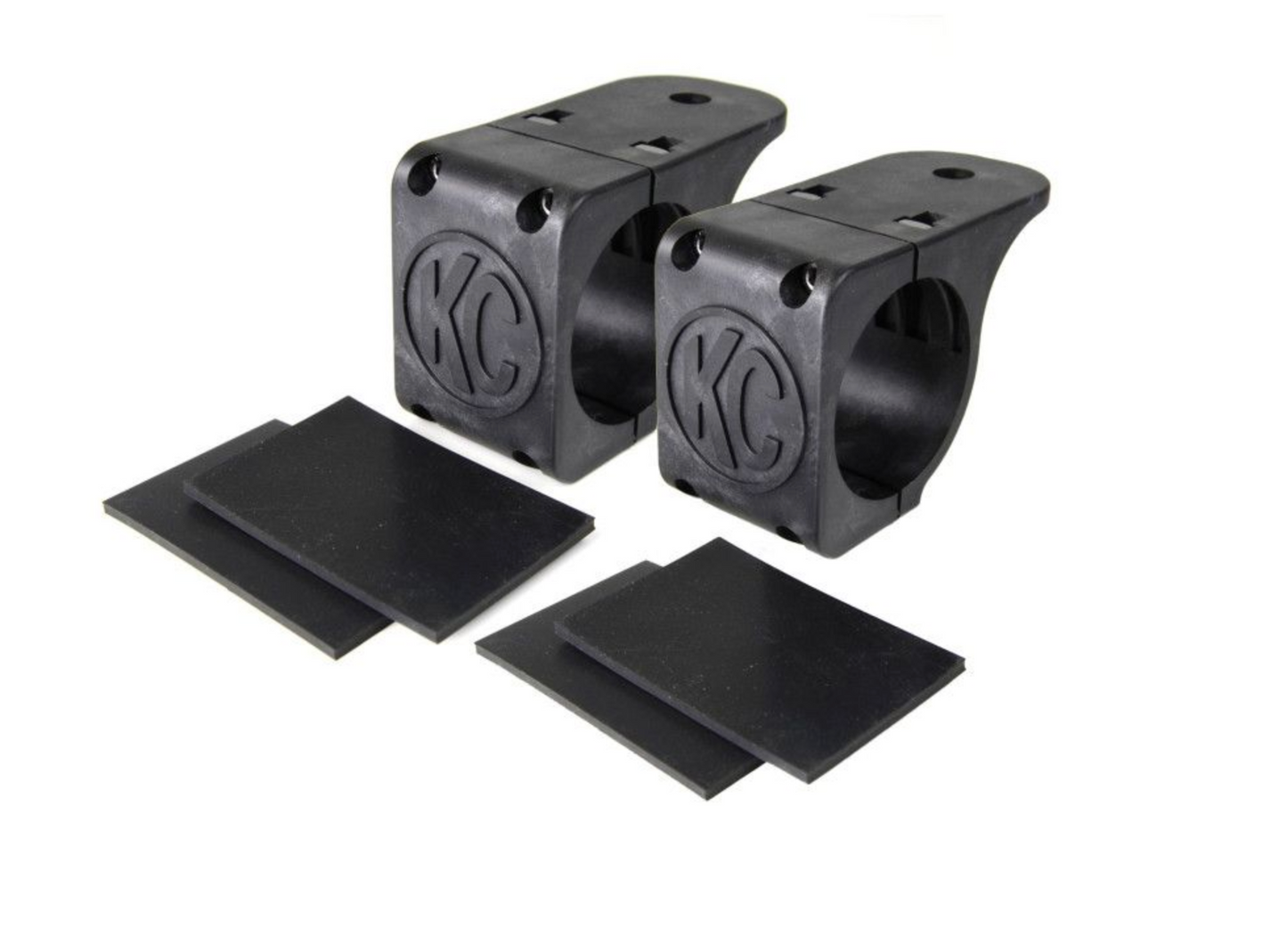 KC HILITES Bracket Set - Tube Clamp Light Mount - Rubber Adjustment Shims - 2.25" - 2.5"