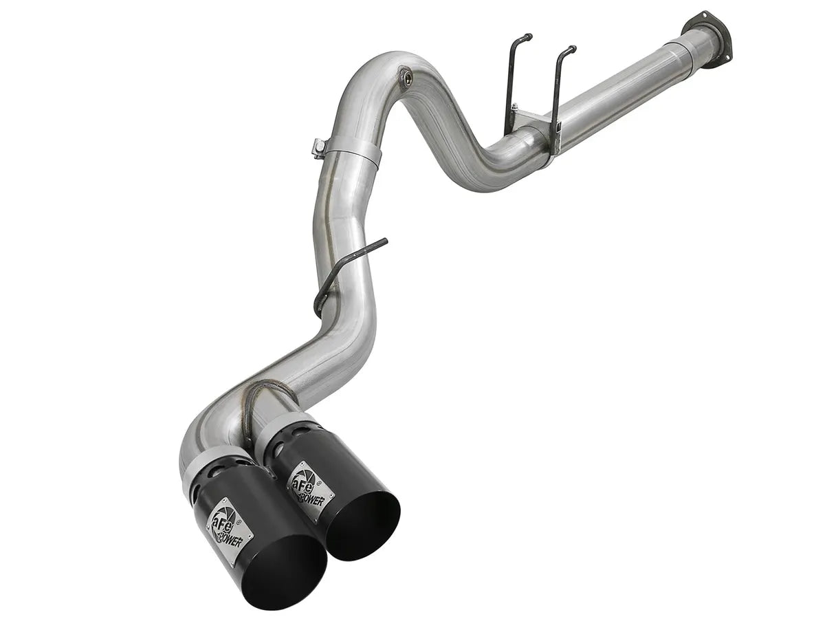 AFE POWER Rebel XD Series 4 IN 409 Stainless Steel DPF-Back Exhaust System Black / Polished Tip suits Ford F-250 / F-350 Super Duty 2015-2016