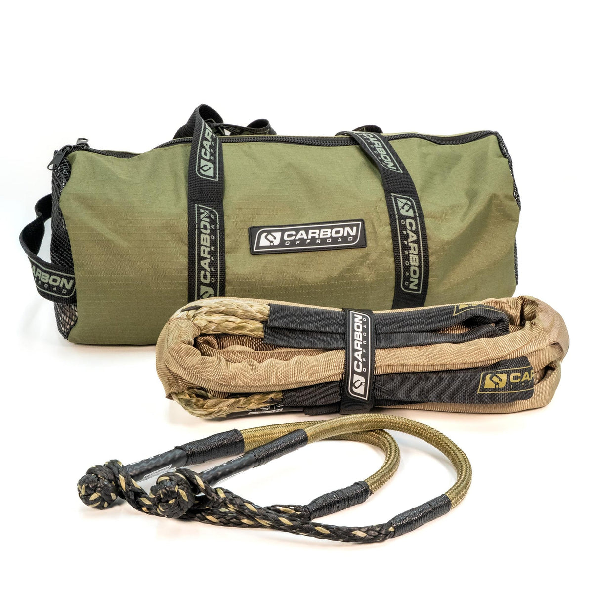 CARBON OFFROAD TAC Small Vehicle All Purpose Recovery Rope And Soft Shackle Combo