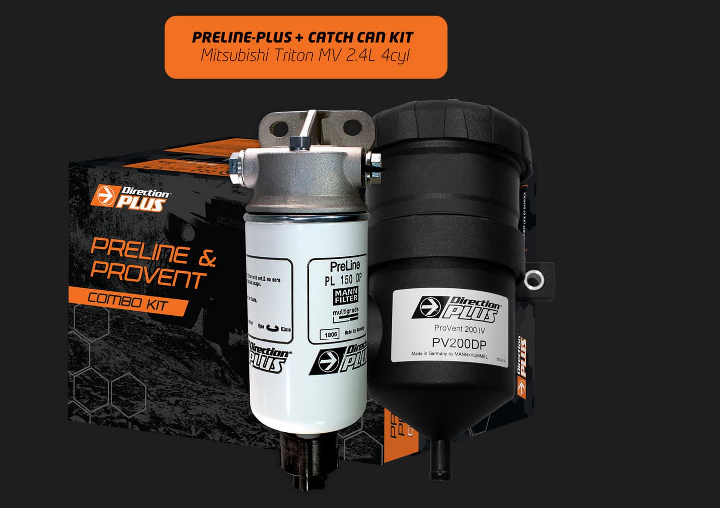 DIRECTION PLUS PreLine-Plus Pre-Filter + ProVent Catch Can Kit MV TRITON (PLPV652DPC)