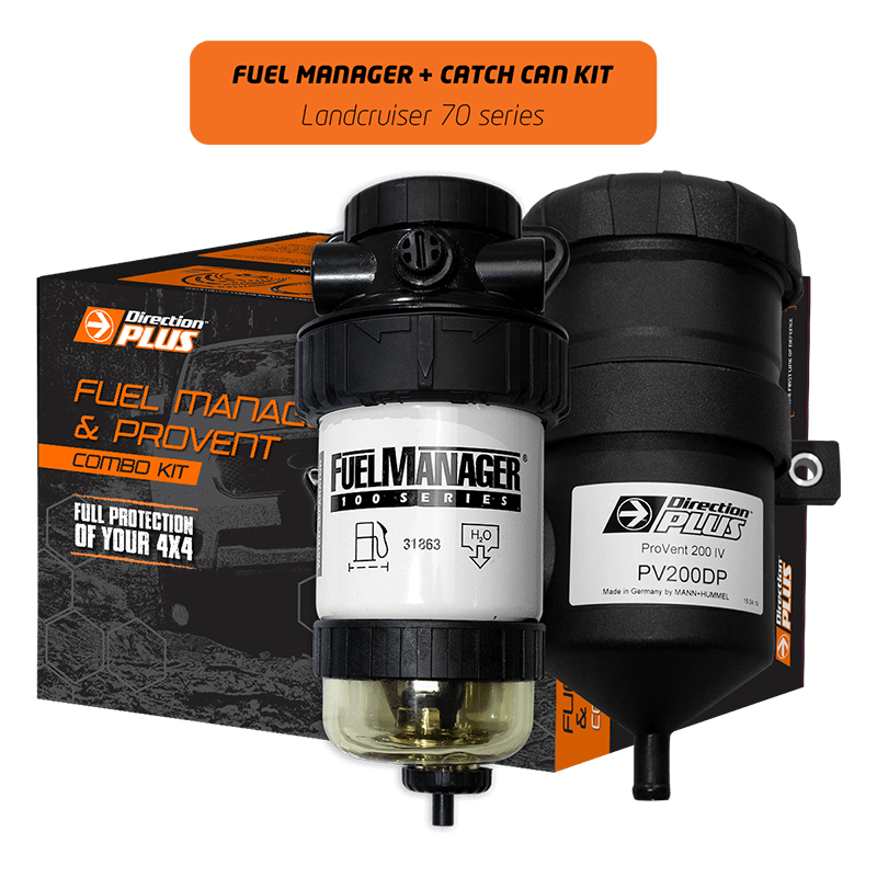 DIRECTION PLUS Fuel Manager Pre-Filter + Catch Can Kit LAND CRUISER 70 (FMPV640DPK)