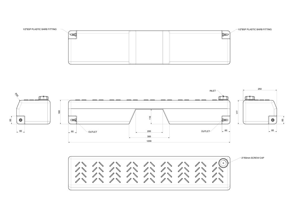Footwell Water Tank - BY FRONT RUNNER