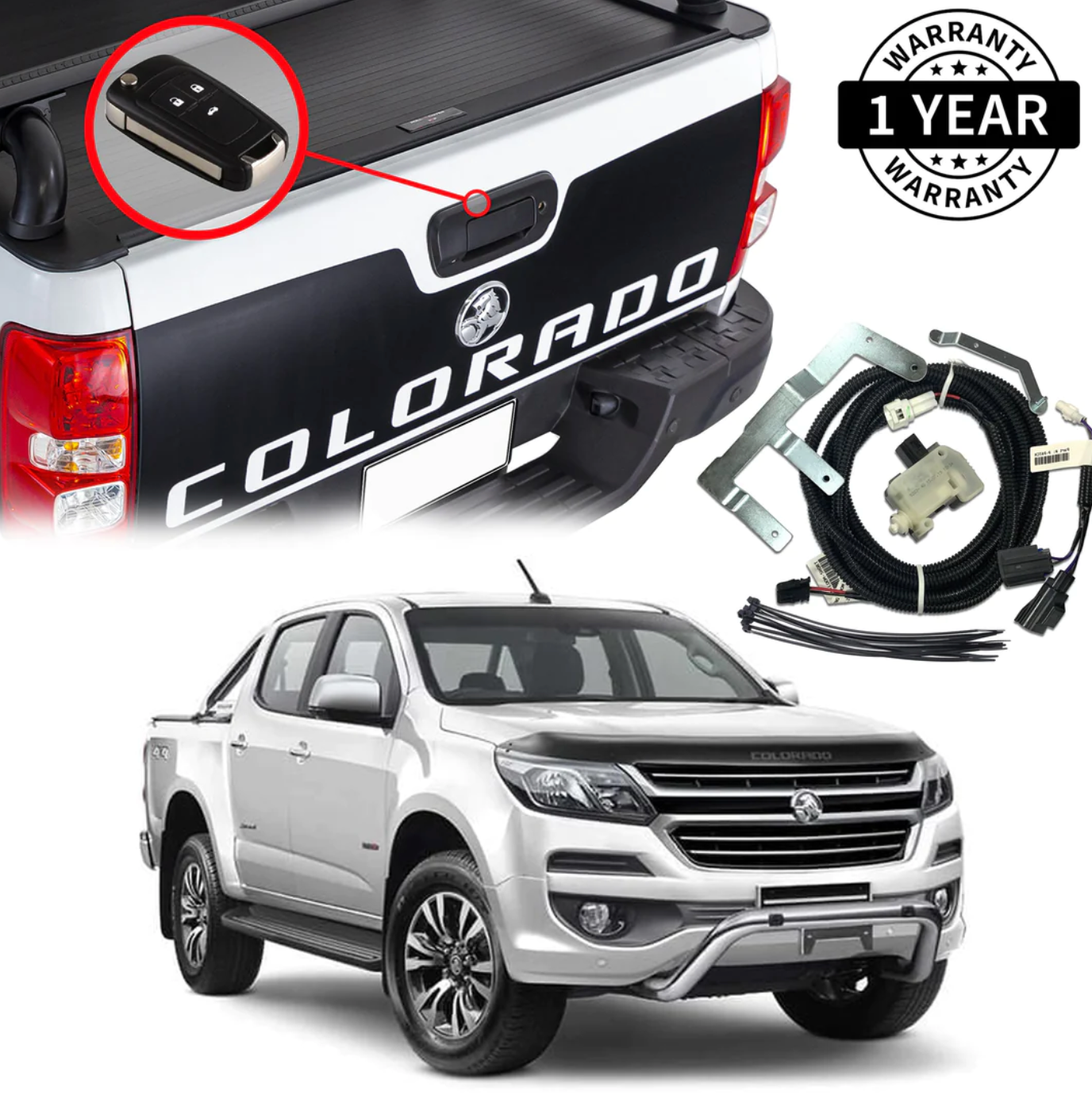 GRUNT 4X4 Tailgate Central Locking Kit Suit Holden Colorado RG MY17 Onwards