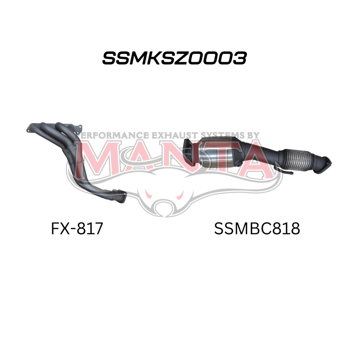 MANTA 4X4 SUZUKI JIMNY WAGON GJ 1.5L PETROL 2021 ONWARDS 2.5" ALUMINISED/STAINLESS STEEL EXHAUST