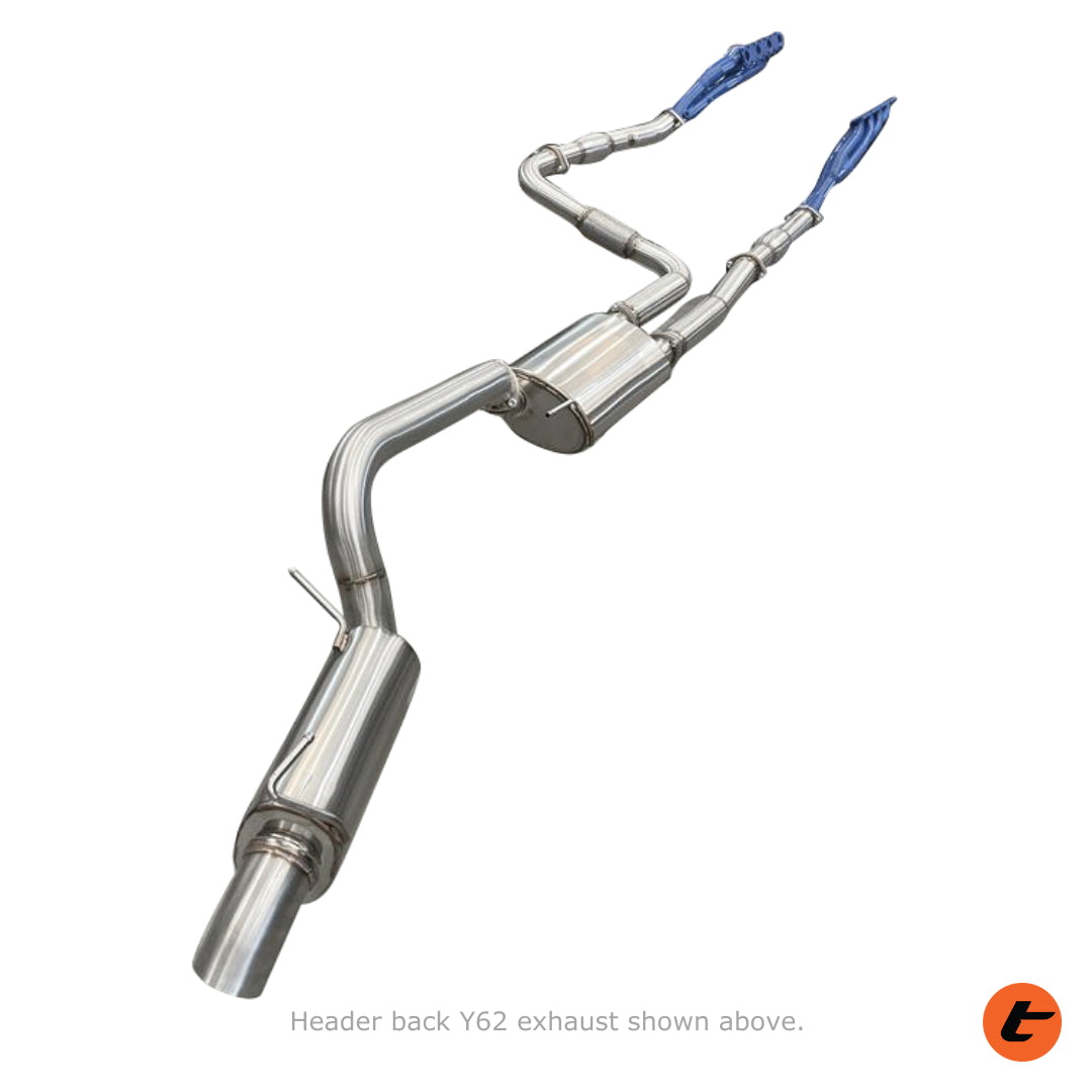 TORQIT TWIN 3″ INTO SINGLE 3″ CAT BACK FOR NISSAN Y62 5.6L SERIES 1 – SERIES 5 PATROL: 2013 TO CURRENT