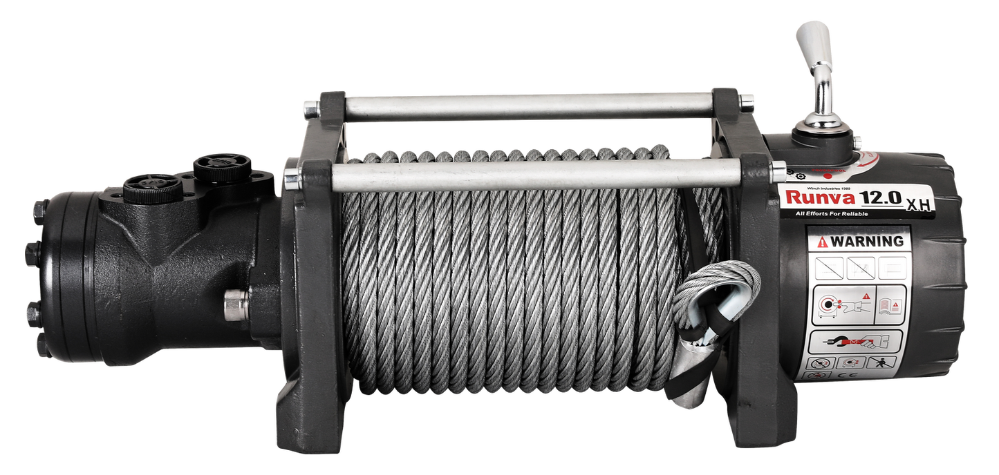 RUNVA WINCH HWX12000 Hydraulic Winch with Steel Cable