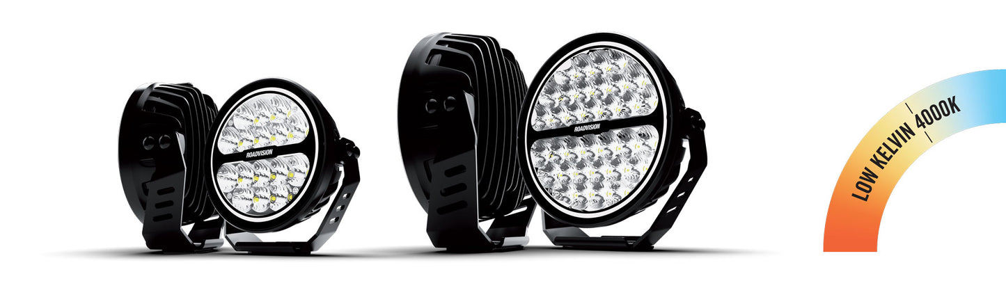 ROADVISION STEALTH HALO LOW KELVIN (SLK) SERIES 9" Spot Beam + Halo Ring S9 (DRIVING LIGHT)