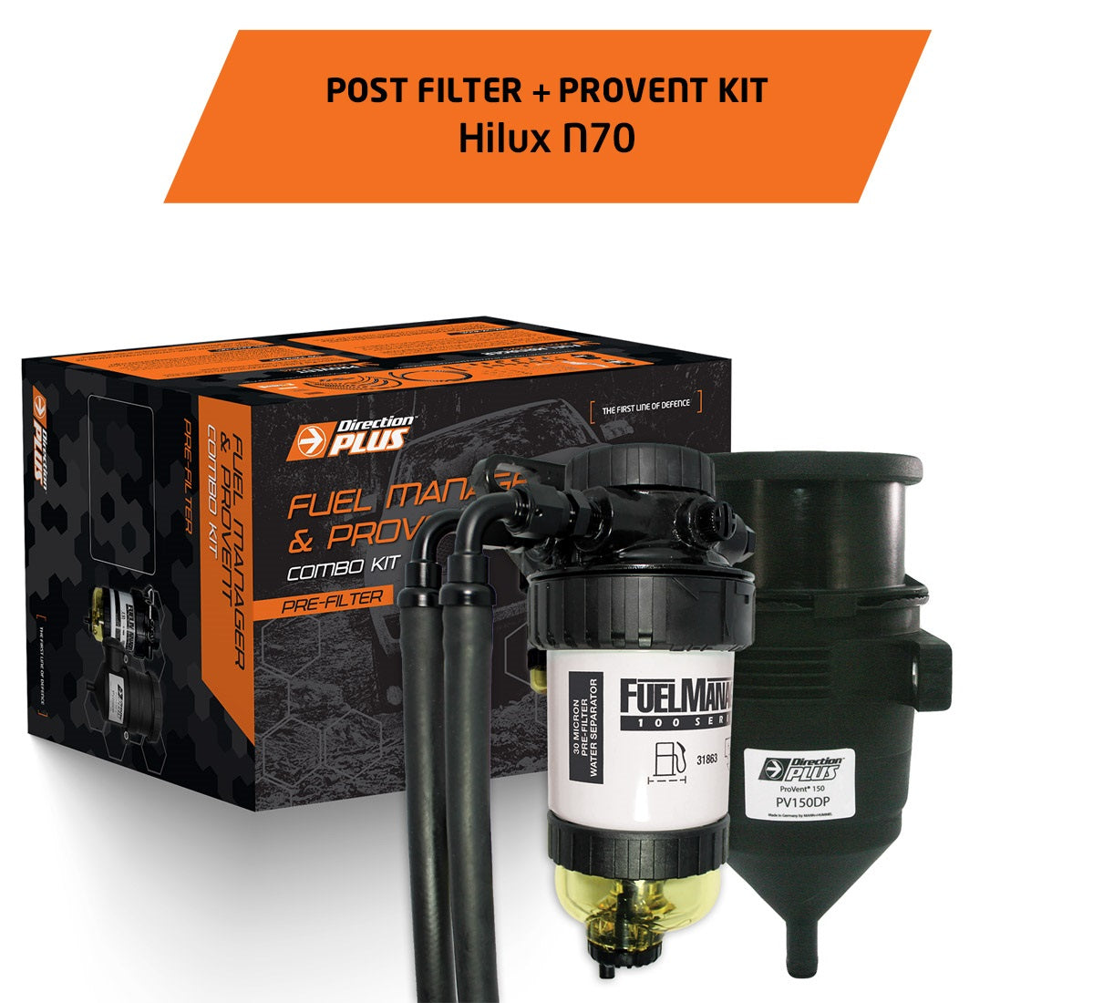 DIRECTION PLUS FUEL MANAGER POST-FILTER + CATCH CAN KIT HILUX N70 (PFPV612DPC)