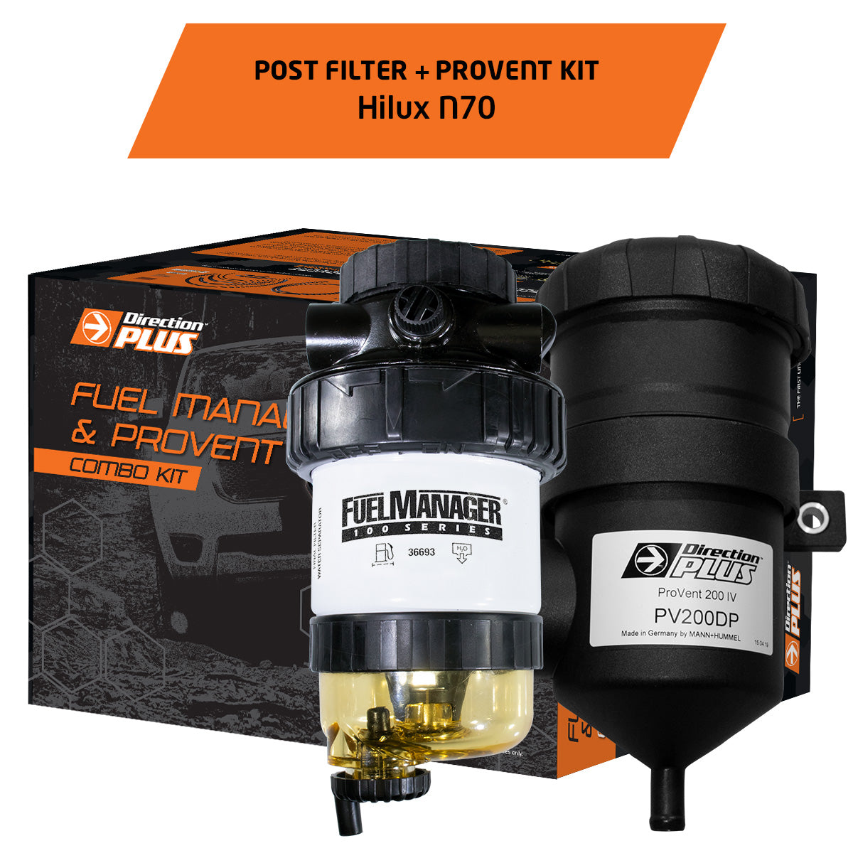 DIRECTION PLUS FUEL MANAGER POST-FILTER + ULTIMATE CATCH CAN KIT HILUX N70 (PFPV613DPC)