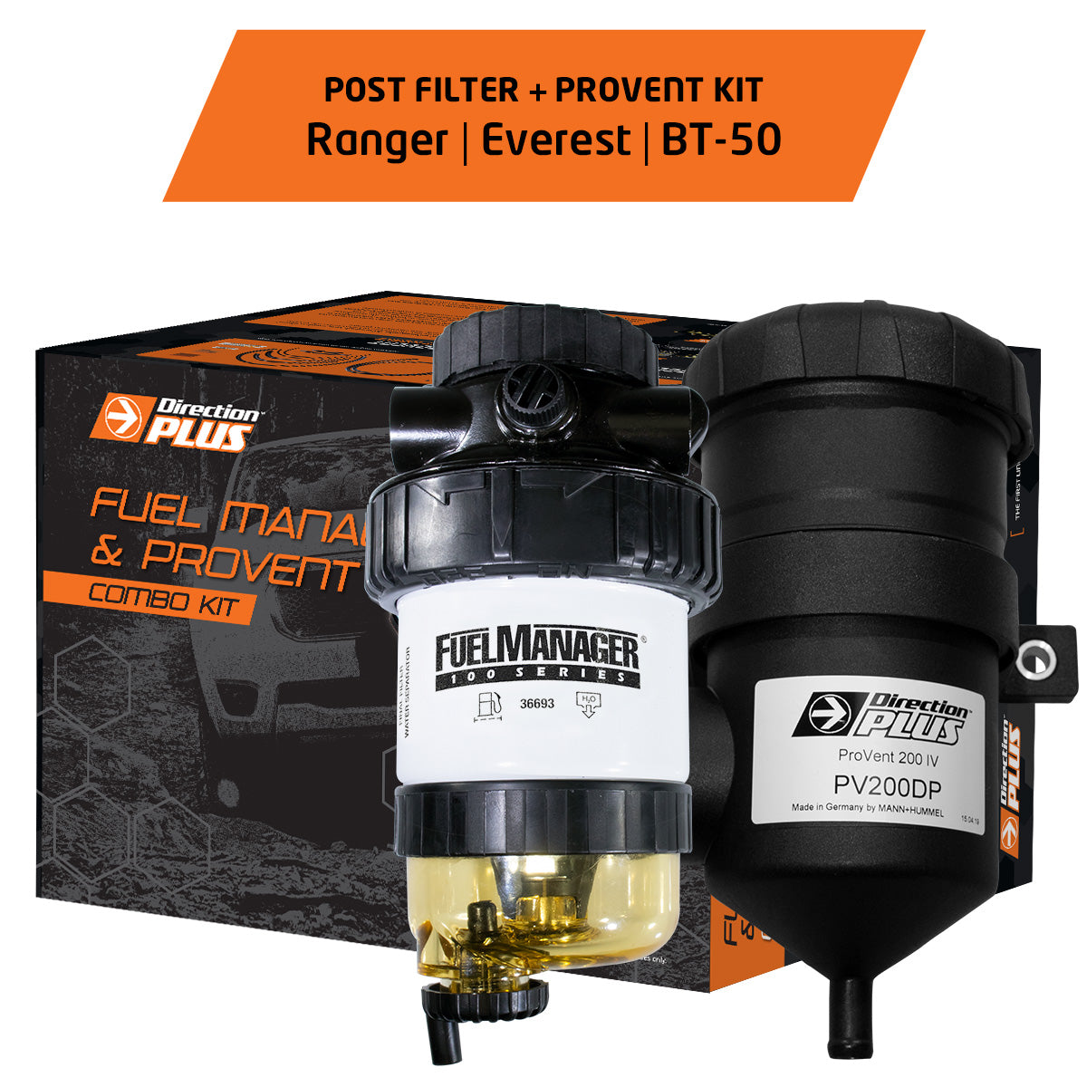 FUEL MANAGER POST-FILTER + PROVENT DUAL KIT RANGER / EVEREST / BT-50 (PFPV661DPK)