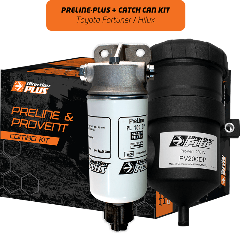 DIRECTION PLUS PreLine-Plus Pre-Filter + ProVent Combo Kit HILUX N80 / FORTUNER