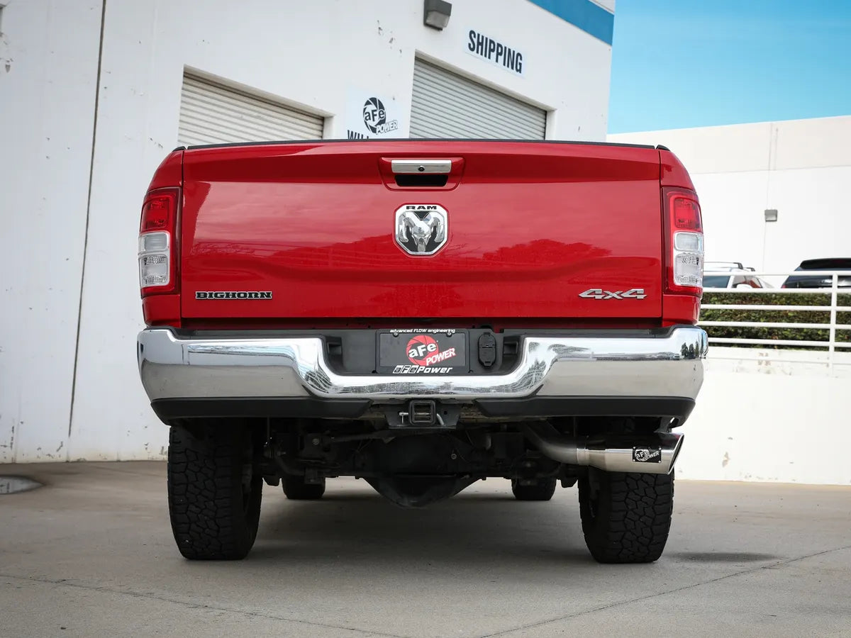 AFE POWER MACH Force-Xp 4 IN 409 Stainless Steel Cat-Back Exhaust System Black / Polished Tip suits RAM 2500 Power Wagon / 2500 / 3500 gas 2014-2024