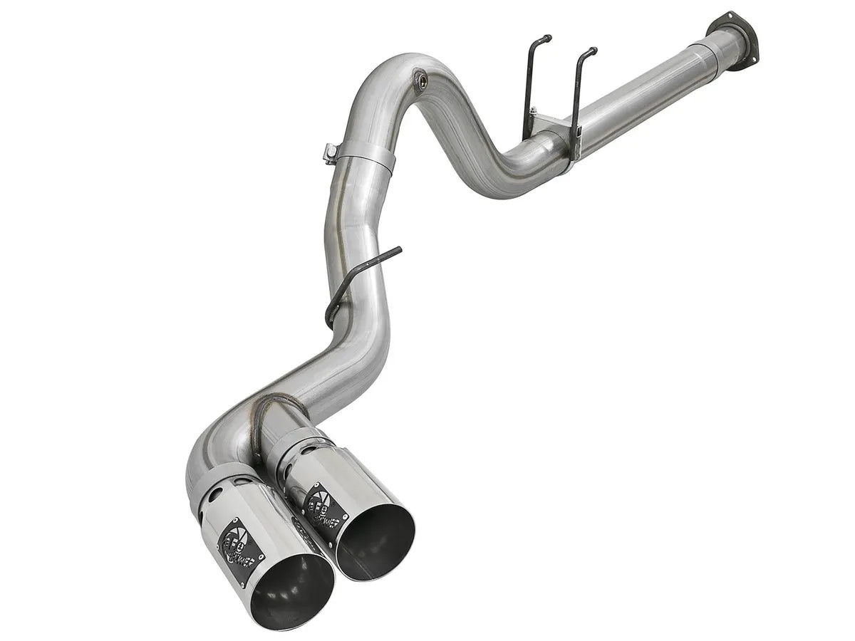 AFE POWER Rebel XD Series 4 IN 409 Stainless Steel DPF-Back Exhaust System Black / Polished Tip suits Ford F-250 / F-350 Super Duty 2015-2016