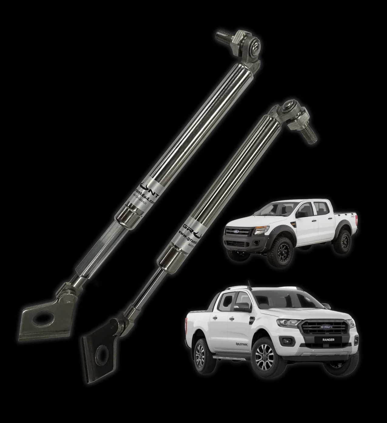 GRUNT 4X4 tailgate strut assist system stainless steel FOR Ford Ranger PX2 PX3