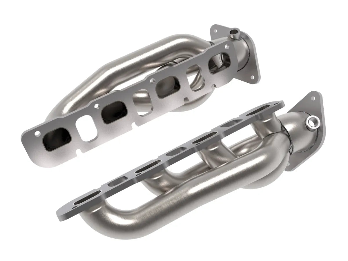 AFE POWER Twisted Steel 304 Stainless Steel Short Tube Header / Titanium Ceramic Coat Finish / RAW suits RAM 1500 TRX 2021-2024