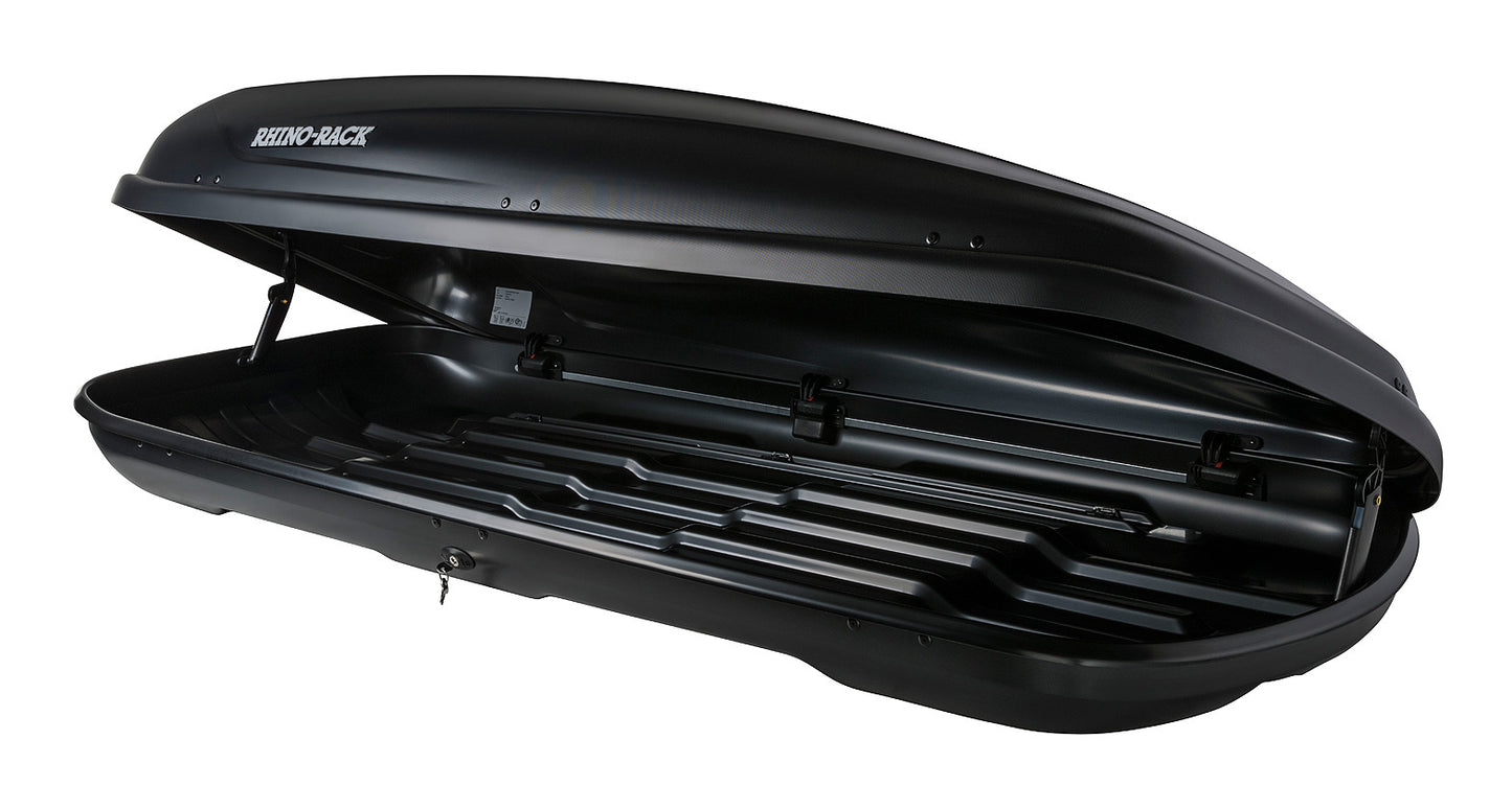 RHINO RACK MASTERFIT ROOF BOX 370L (BLACK) (RMFT370A)